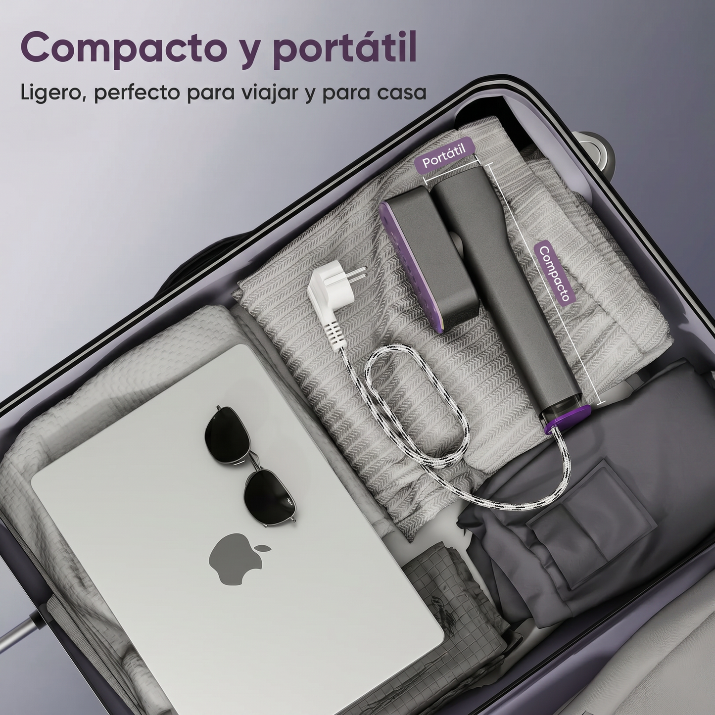 Vaporizador de ropa portátil